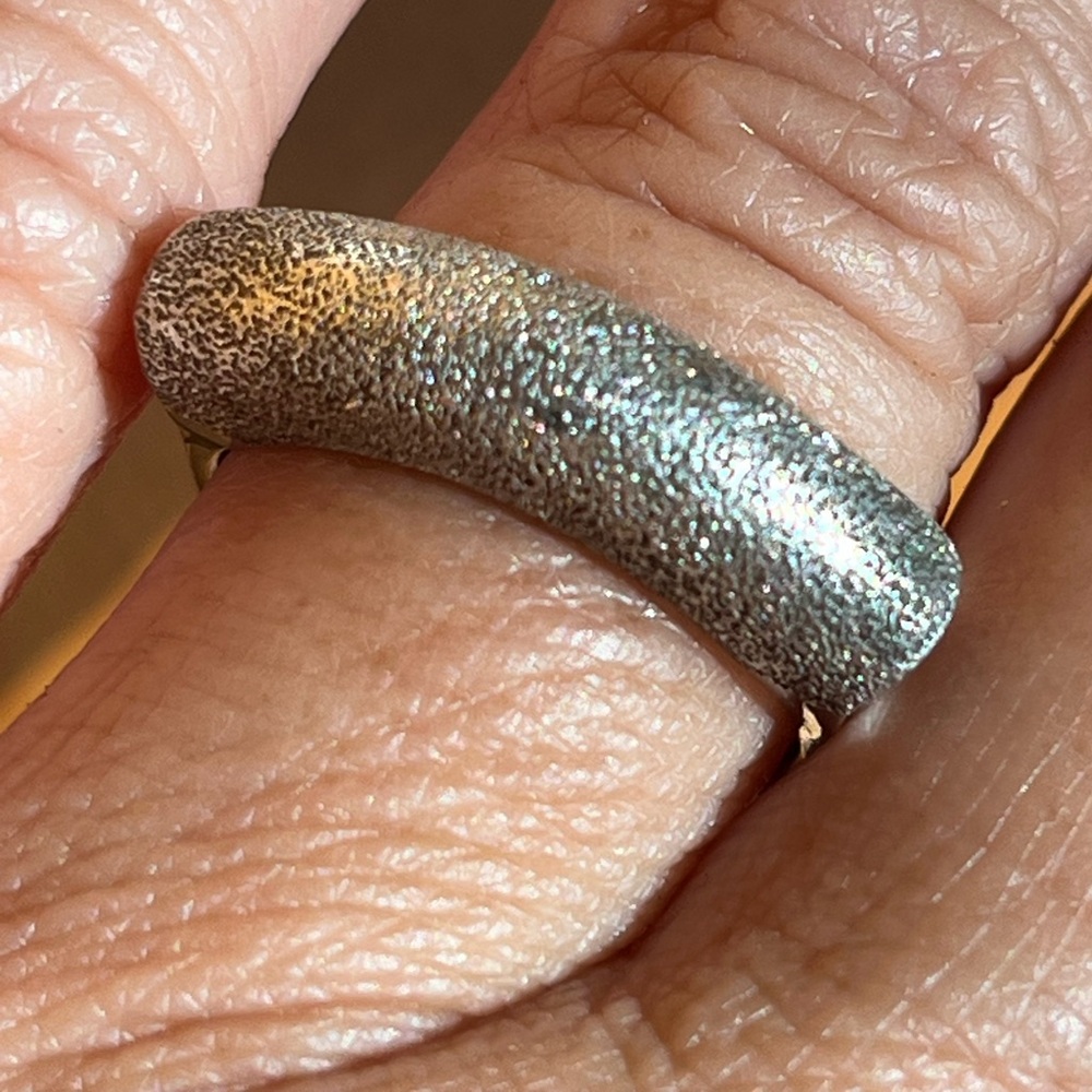 Silver 925 Textured Ring